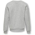 Kids ONLY Light Grey Melange Daisy O-Neck Sweatshirt Sale