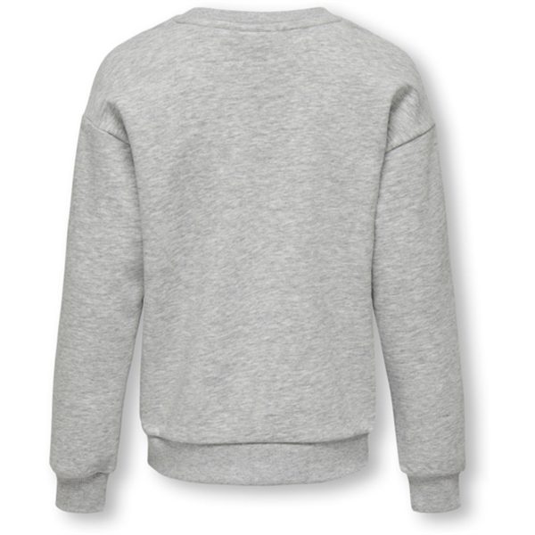 Kids ONLY Light Grey Melange Daisy O-Neck Sweatshirt Sale