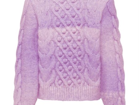 Kids ONLY Lavendula Space dyed Live Cable Knit Stickad Tröja Fashion