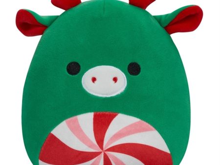 Squishmallows Christmas Green Moose w. Peppermint Swirl Tummy 19 cm Online Hot Sale