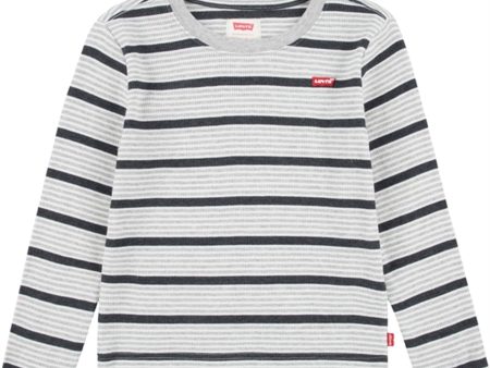 Levi s Long Sleeve Striped Thermal T-Shirt Light Grayheather on Sale