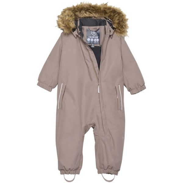 Color Kids Vinteroverall m. Faux Fur Fossil Supply