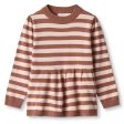 Fliink Carob Brown Striped Alilly Tröja Online Hot Sale