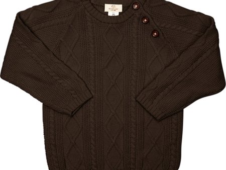 Copenhagen Colors Dark Brown Stickad Tröja Discount