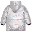 Billieblush Lame Silver Puffer Jacka Online Hot Sale