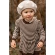 Fliink Chicory Coffee W. Sand Stripes Favo Peplum Tröja For Cheap