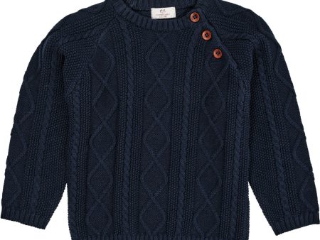 Copenhagen Colors Navy Stickad Tröja Online now