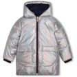 Billieblush Lame Silver Puffer Jacka Online Hot Sale