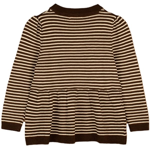 Fliink Chicory Coffee W. Sand Stripes Favo Peplum Tröja For Cheap