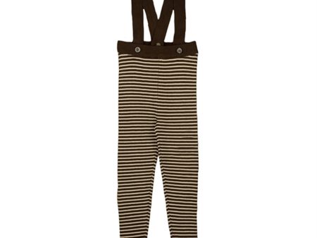 Fliink Chicory Coffee W. Sand Stripes Favo Leggings Med Seler Sale