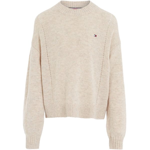 Tommy Hilfiger Essential Soft Ull Stickad Tröja Merino Melange Discount