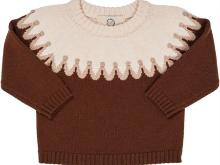 Copenhagen Colors Dk Brown Combi Cupcake Classic Tröjja For Cheap