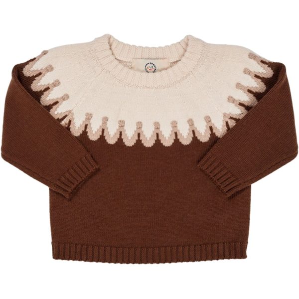 Copenhagen Colors Dk Brown Combi Cupcake Classic Tröjja For Cheap