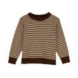 Fliink Chicory Coffee W. Sand Stripes Favo Pullover Hot on Sale