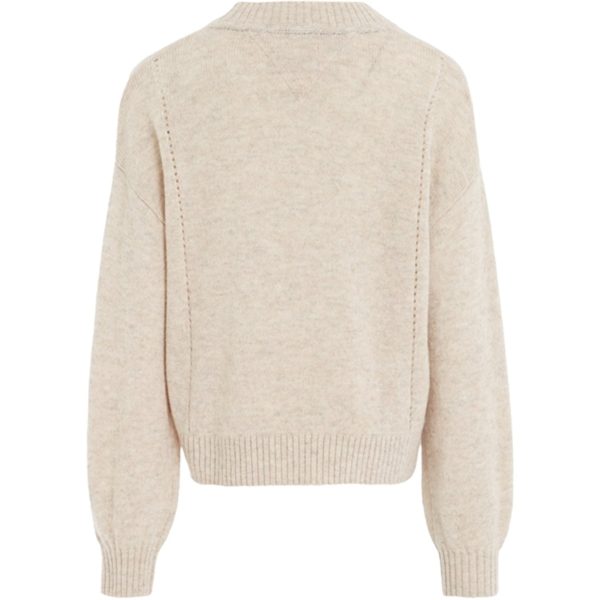 Tommy Hilfiger Essential Soft Ull Stickad Tröja Merino Melange Discount