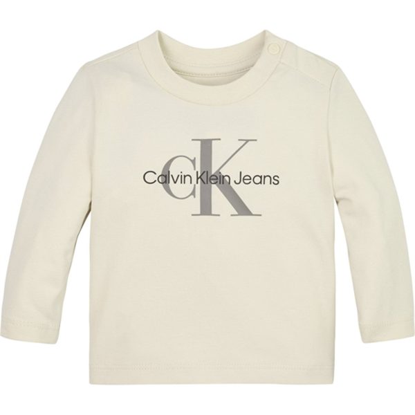 Calvin Klein Monogram Bluse Whitecap Gray on Sale