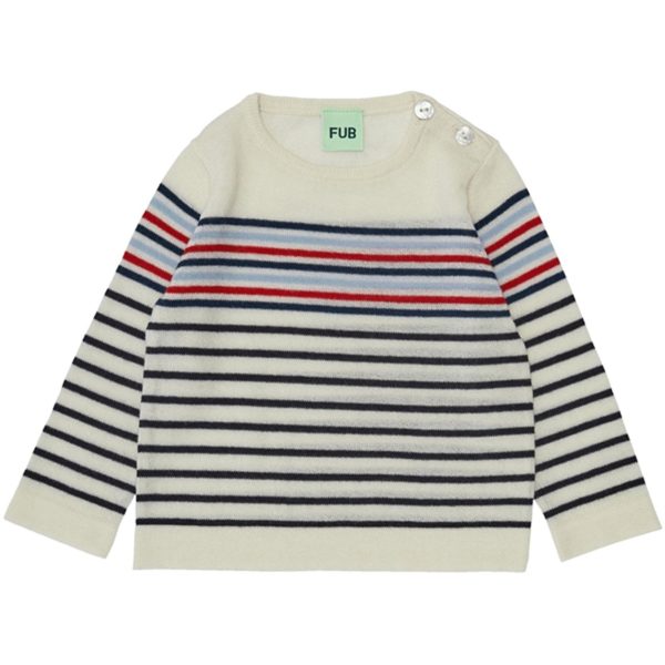 FUB Bebis Multistripe Tröja Ecru Dark Navy Online