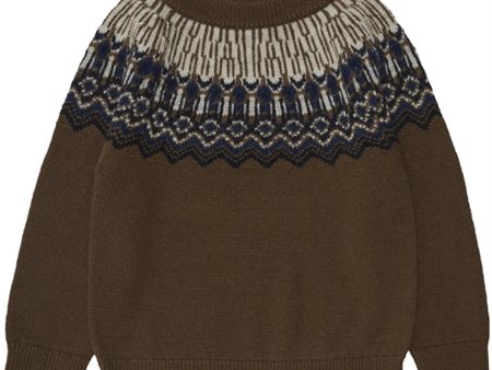 FUB Fair Isle Stickad Tröja Amber Discount