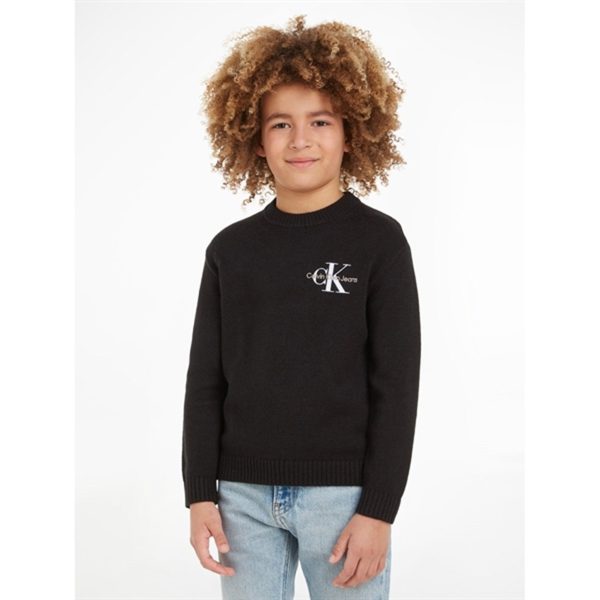 Calvin Klein Essential Monogram Sweater Ck Black Discount