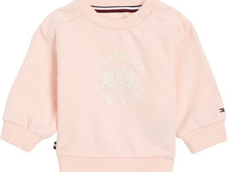 Tommy Hilfiger Bebis Stamp Crewneck Sweatshirt Pink Crystal For Discount