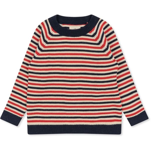 Konges Sløjd Navy Stripe Meo Strikket Tröja Cheap