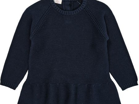 Copenhagen Colors Navy Stickad Pullover Online Sale