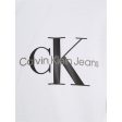 Calvin Klein Chest Monogram Ls Bluse Bright White Online Sale