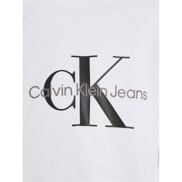 Calvin Klein Chest Monogram Ls Bluse Bright White Online Sale