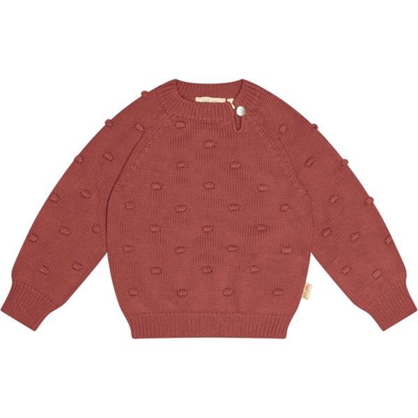 Petit Piao® Berry Dust O-neck Bomber Stickat Online