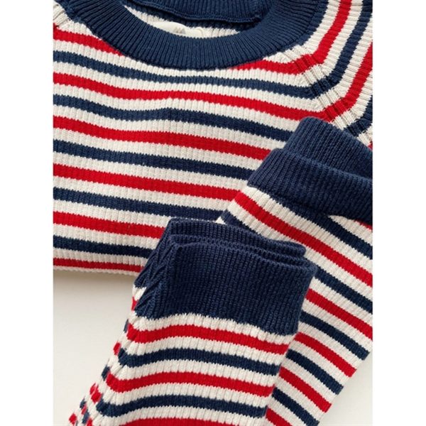 Konges Sløjd Navy Stripe Meo Strikket Tröja Cheap