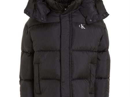 Calvin Klein Ckj Logo Tape Puffer Jakke Ck Black Discount