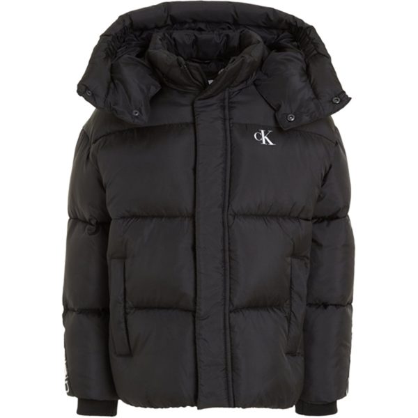 Calvin Klein Ckj Logo Tape Puffer Jakke Ck Black Discount