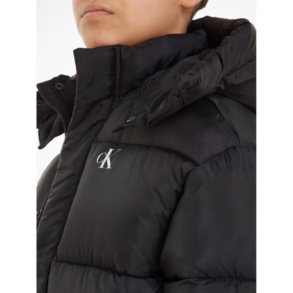 Calvin Klein Ckj Logo Tape Puffer Jakke Ck Black Discount