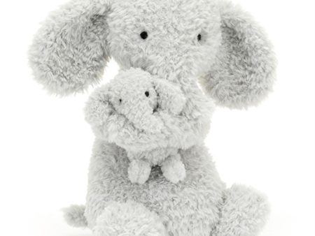 Jellycat Huddles Elefant Grå 26 cm For Sale