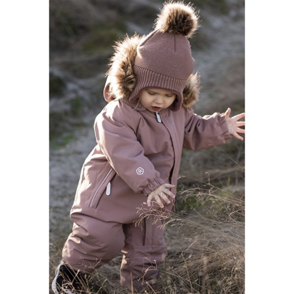 Color Kids Vinteroverall m. Faux Fur Burlwood Cheap