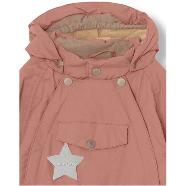 MINI A TURE Wisti Fleece Vinteroverall Wood Rose Hot on Sale