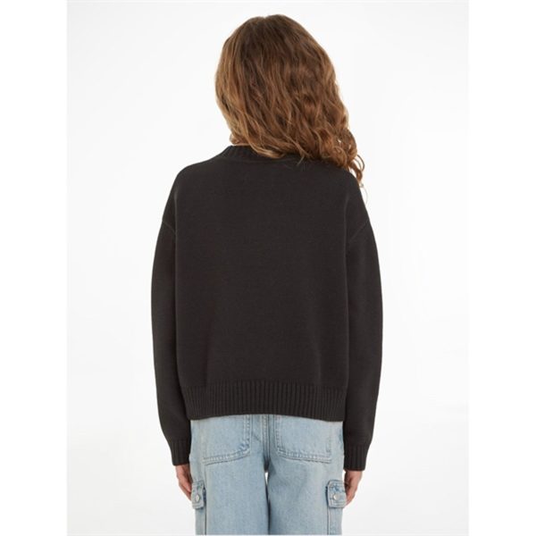 Calvin Klein Fluffy Monogram Sweater Ck Black Online now