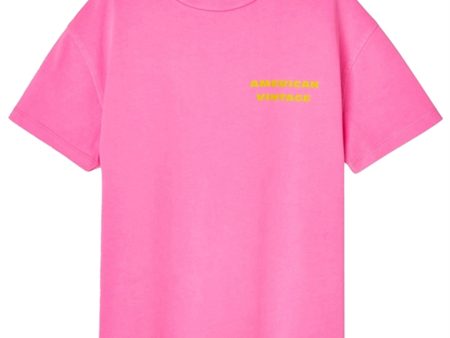 American Vintage T-Shirt Fizvalley Fluo Pink Online Hot Sale