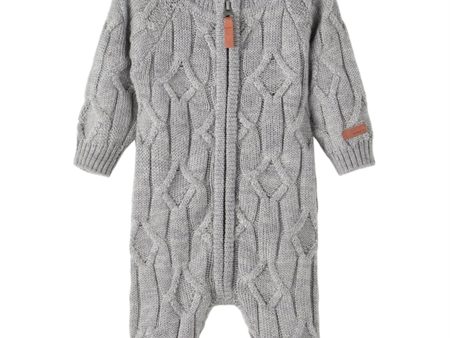 Name it Grey Melange Runi Ull Stickat Onesies Fashion