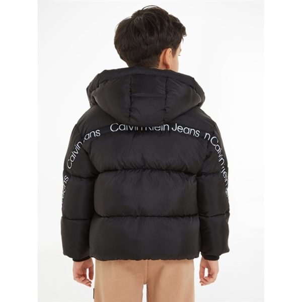 Calvin Klein Ckj Logo Tape Puffer Jakke Ck Black Discount