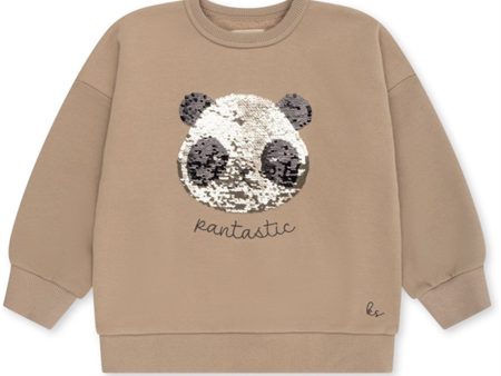 Konges Sløjd Oxford Tan Lou Sweatshirt med Paljetter For Sale