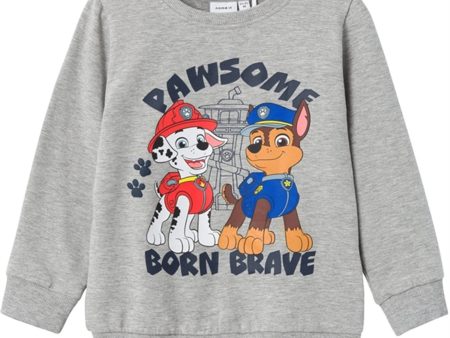 Name it Grey Melange Angus Paw Ptrol Sweatshirt Online