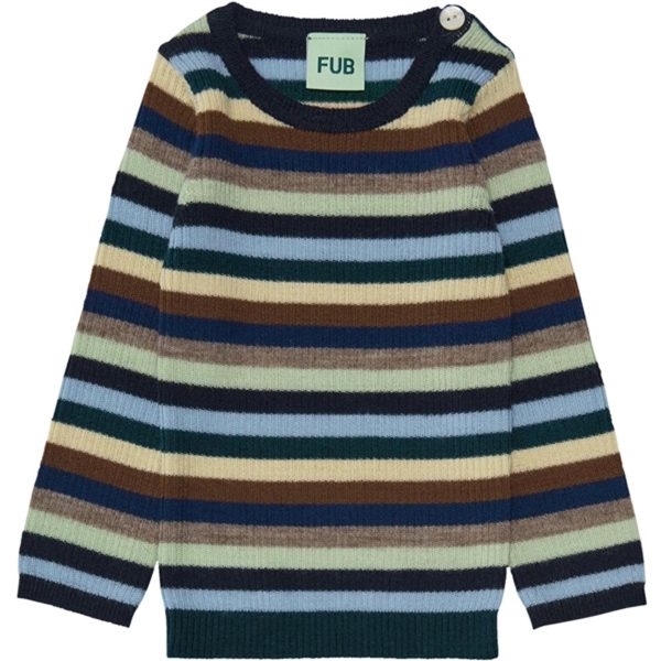 FUB Bebis Rib Tröja Multi Stripe For Cheap