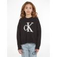 Calvin Klein Fluffy Monogram Sweater Ck Black Online now