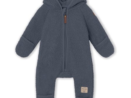 MINI A TURE Adel Teddy Fleece Overall Ombre Blue Online now