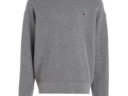 Tommy Hilfiger Essential Stickad Tröja New Light Grey Heather Cheap