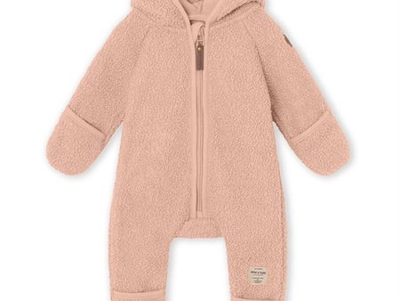 MINI A TURE Adel Teddy Fleece Overall Rose Dust Online Hot Sale