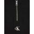 Calvin Klein Hero Logo Rib Zip Up Ls Bluse Ck Black Sale