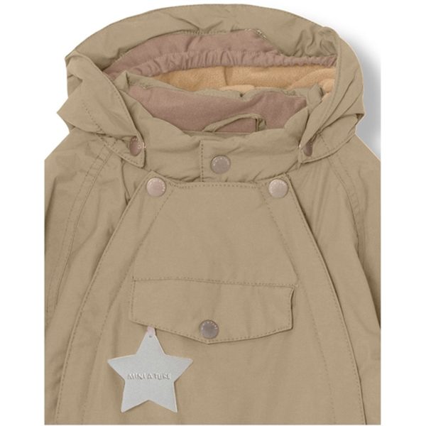 MINI A TURE Wisti Fleece Vinteroverall Savannah Tan For Discount