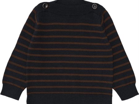 FUB Bebis Boatneck Tröja Dark Navy Amber Sale